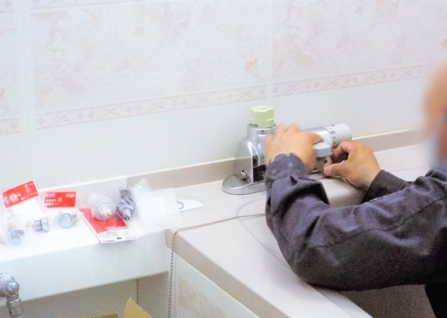 土佐市内のお客様の浴室蛇口からの水漏れ修理