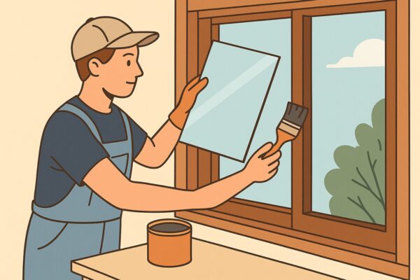 DIYで窓枠塗装とガラス交換を同時に行う手順