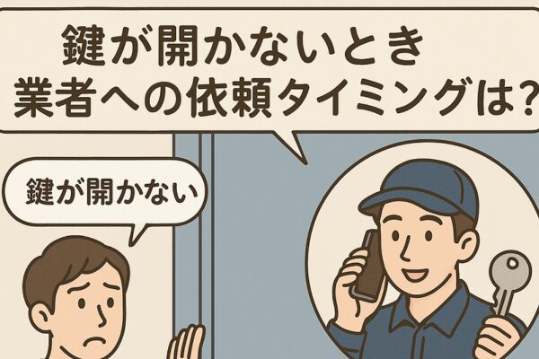 鍵が開かないときの5つの対処法と業者への依頼タイミング