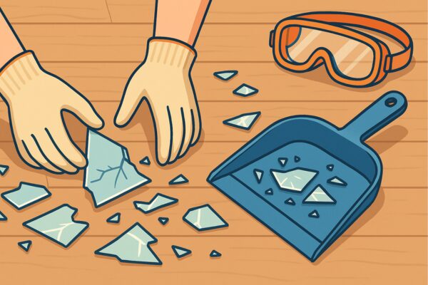 割れたガラスの片付け方と安全対策—ケガを防ぐ手順