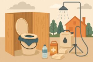 災害時に役立つ簡易トイレ・簡易シャワーの作り方と備蓄アイテム