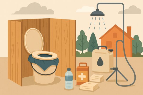 災害時に役立つ簡易トイレ・簡易シャワーの作り方と備蓄アイテム