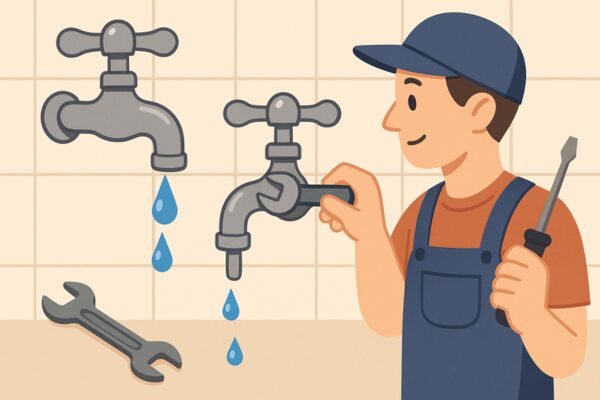 蛇口からポタポタ水漏れがする原因と簡単修理手順