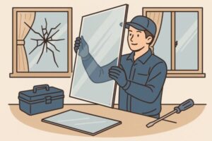 窓ガラス交換の流れと費用目安