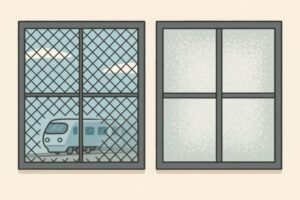 網入りガラスと型ガラスの特徴と適切な設置場所