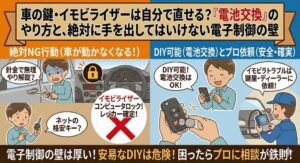 車の鍵・イモビライザーは自分で直せる?「電池交換」のやり方と、絶対に手を出してはいけない電子制御の壁