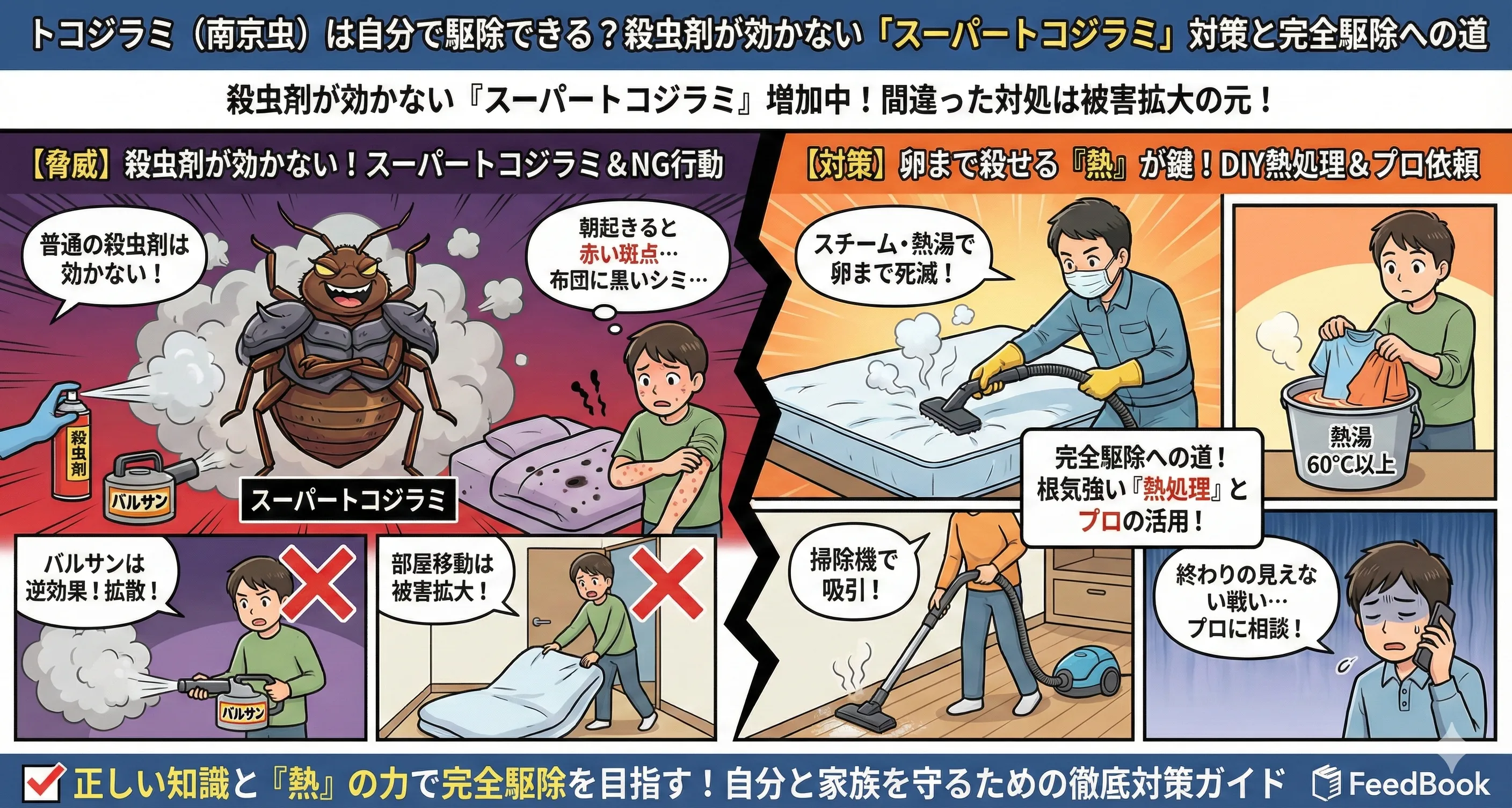 トコジラミ（南京虫）は自分で駆除できる？殺虫剤が効かない「スーパートコジラミ」対策と完全駆除への道