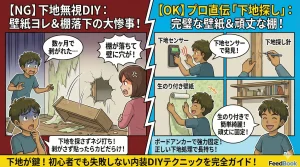 内装DIYの落とし穴！「壁紙」のヨレと「棚」の落下を防ぐ、プロ直伝の『下地探し』完全ガイド