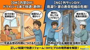 窓リフォームは自分でできる？「内窓」DIYの手順と、絶対に外してはいけない「外サッシ」の境界線
