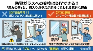 防犯ガラスへの交換はDIYできる？「厚みの壁」と、網入りガラスが泥棒に狙われる意外な理由